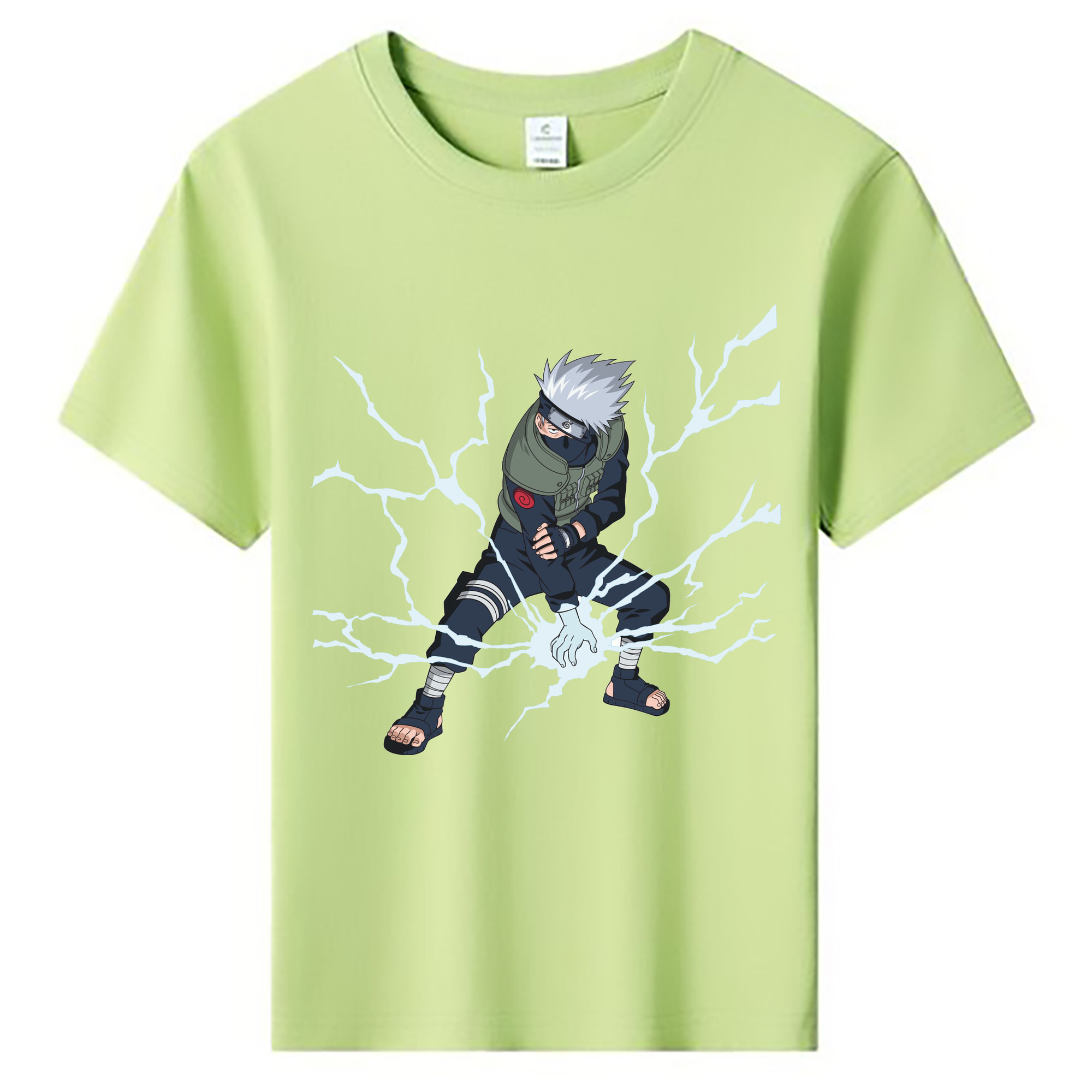 （画像用） NARUTO -ナルト- はたけ カカシ Hatake Kakashi 綿100％キッズTシャツ（フロントプリント）